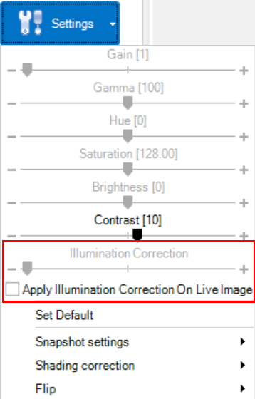 IlluminationCorrectionControls